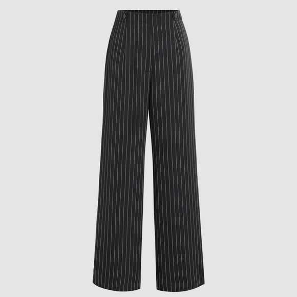 NWT Cider Black and White Striped Trousers - Picture 1 of 6